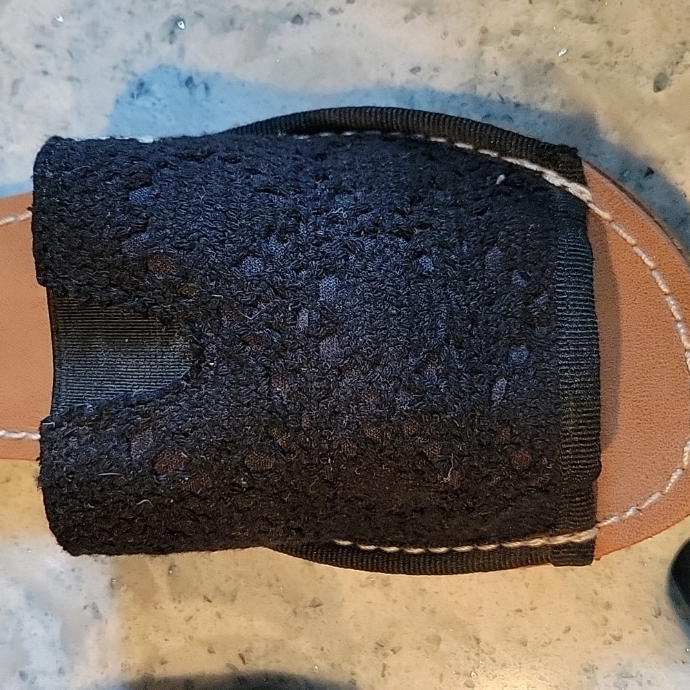 Airwalk Sandals Black Flats Crochet Super Cute! - Picture 7 of 11